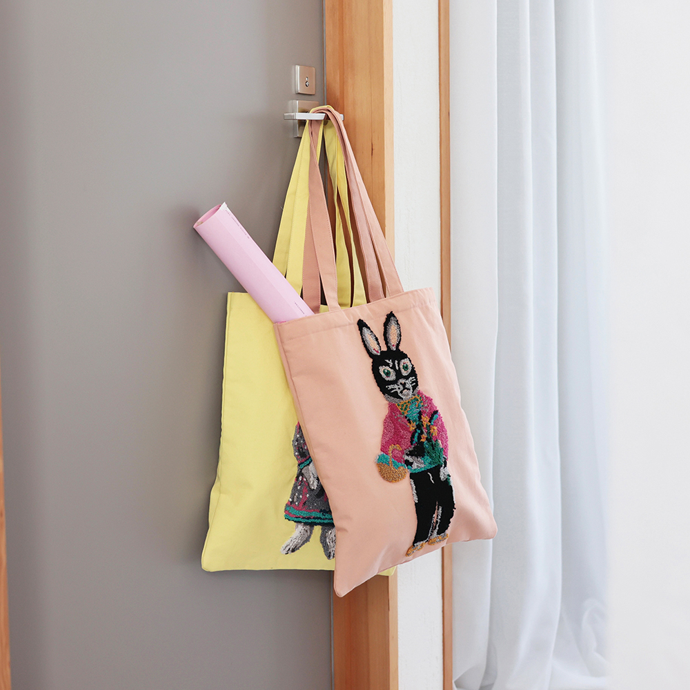 Nathalie Lete ナタリー レテ Fluffy Rectangle tote bag REGLISSE